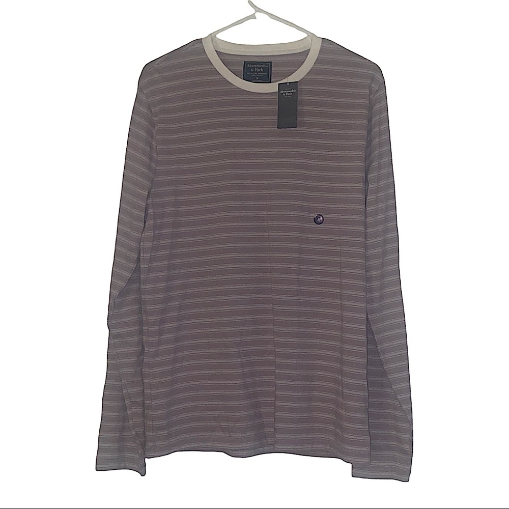 Abercrombie & Fitch Men’s Striped Long Sleeve T-Shirt